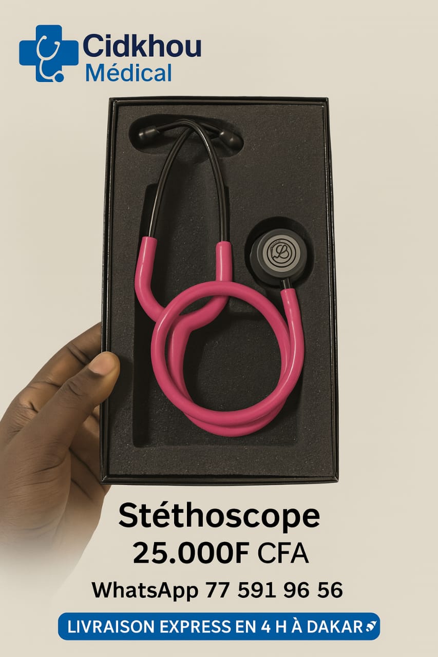 Stéthoscope médical noir avec embout double – Cidkhou Médical