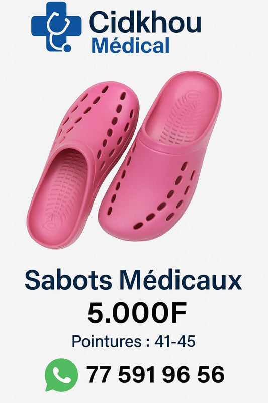 Sabot médical antidérapant blanc pour professionnels de santé – Cidkhou Médical